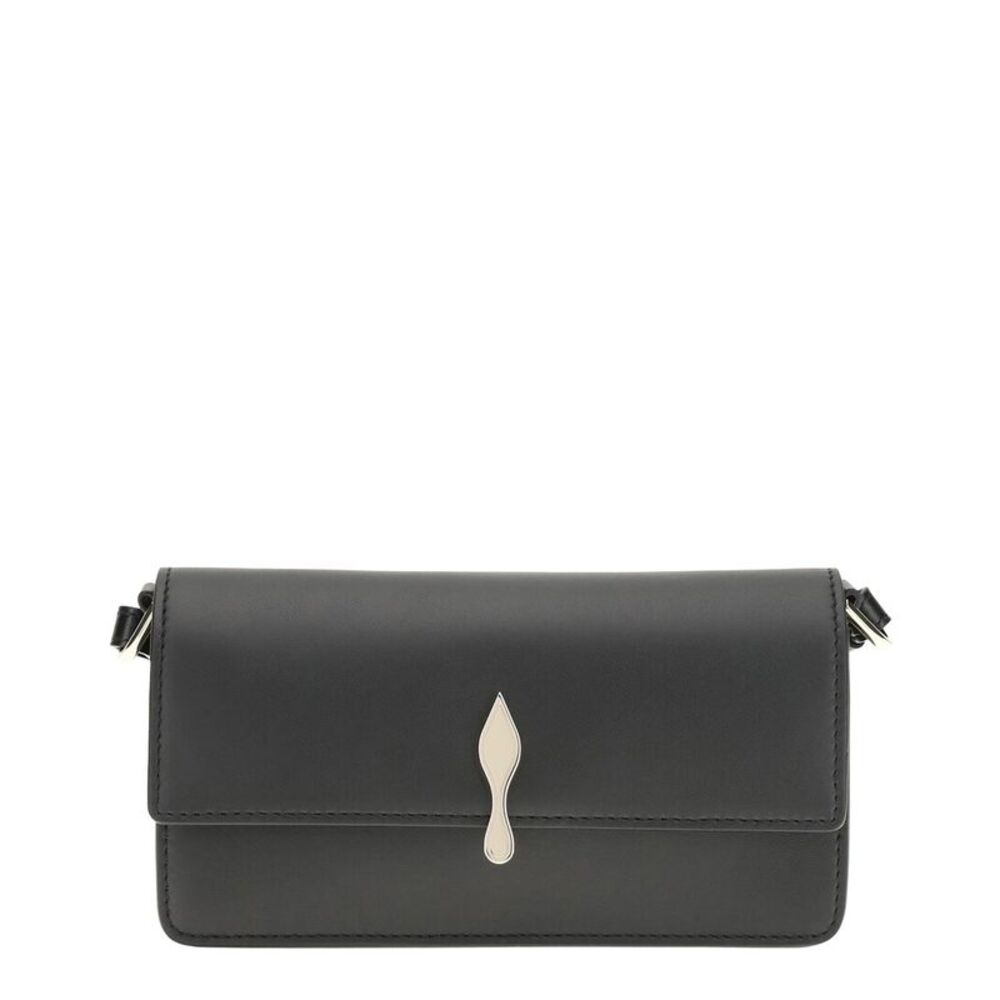 Christian Louboutin Bettina Leather Chain Wallet, Black